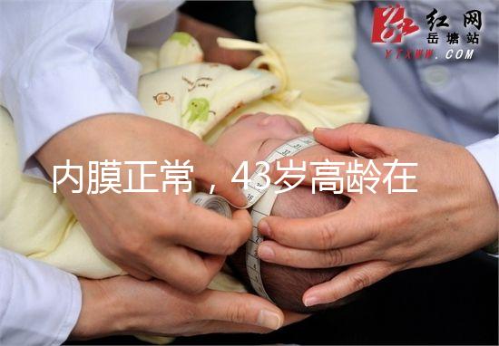 內(nèi)膜正常,43歲高齡在國(guó)內(nèi)做試管嬰兒成功率多少?